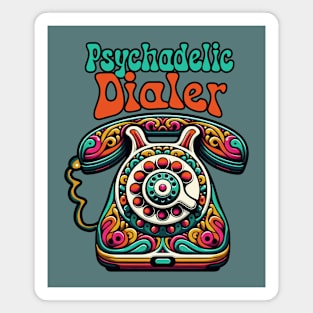 Rotary Phone psychadelic tshirt merch Magnet